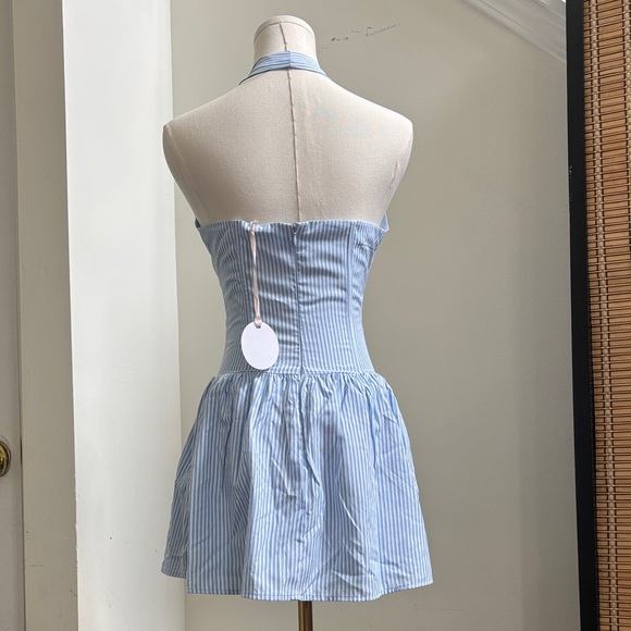 REVOLVE Blue Striped Mini Dress - Picture 6 of 7